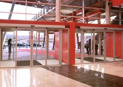 puerta automatica de cristal comercial antipanico